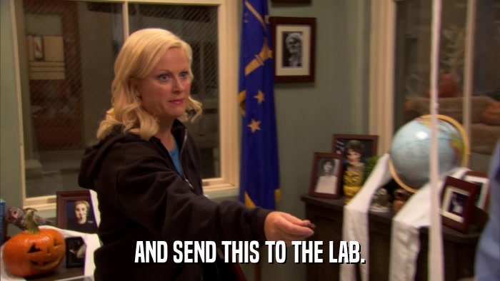 AND SEND THIS TO THE LAB.  