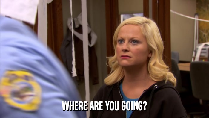 WHERE ARE YOU GOING?  