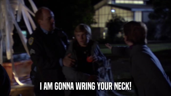 I AM GONNA WRING YOUR NECK!  