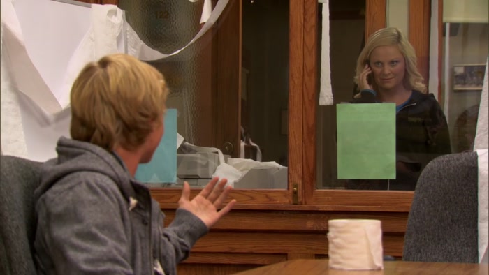 THIS ISN'T ONE-WAY GLASS, YOU KNOW. I CAN SEE YOU. 