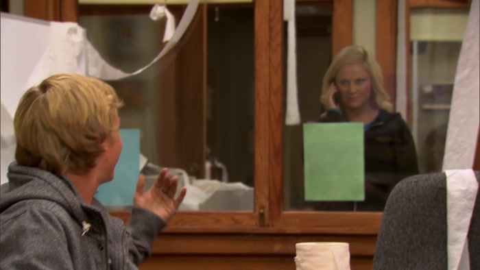 THIS ISN'T ONE-WAY GLASS, YOU KNOW. I CAN SEE YOU. 