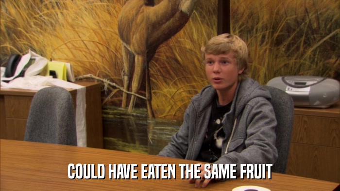 COULD HAVE EATEN THE SAME FRUIT  