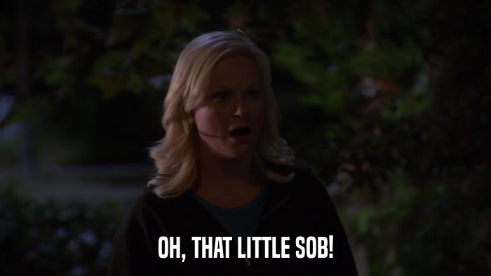 OH, THAT LITTLE SOB!  