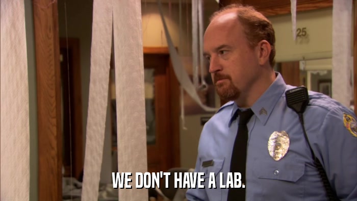 WE DON'T HAVE A LAB.  