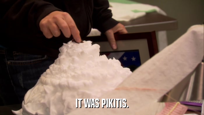 IT WAS PIKITIS.  