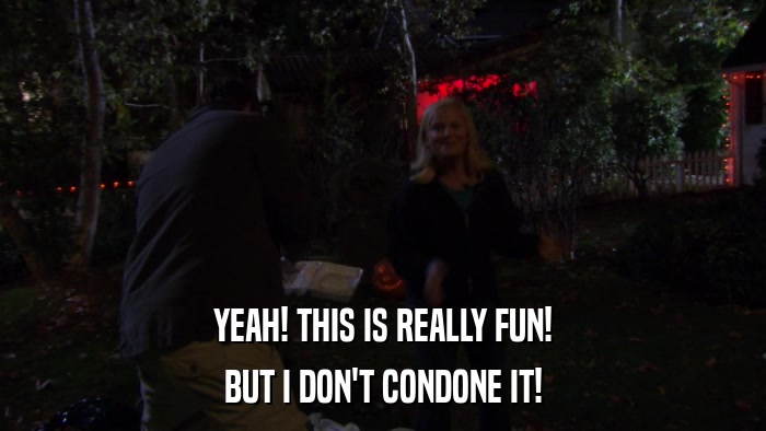 YEAH! THIS IS REALLY FUN! BUT I DON'T CONDONE IT! 