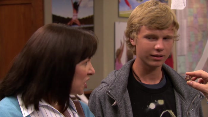 - PEACH PIT? - HIS DNA IS ALL OVER IT, I ASSUME. 