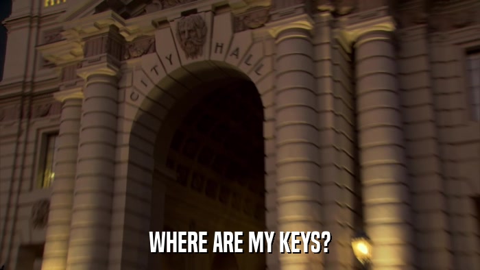 WHERE ARE MY KEYS?  