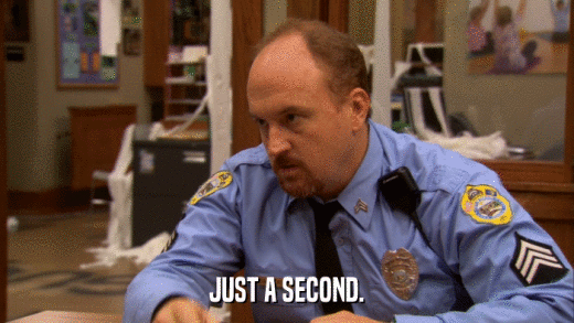 JUST A SECOND.  