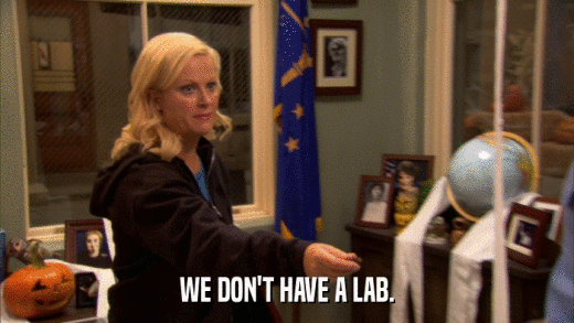 WE DON'T HAVE A LAB.  