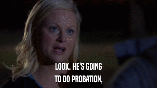 LOOK. HE'S GOING TO DO PROBATION, 