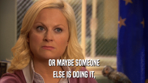 OR MAYBE SOMEONE ELSE IS DOING IT, 