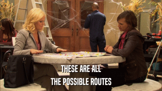 THESE ARE ALL THE POSSIBLE ROUTES 