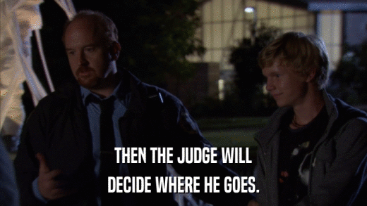 THEN THE JUDGE WILL DECIDE WHERE HE GOES. 