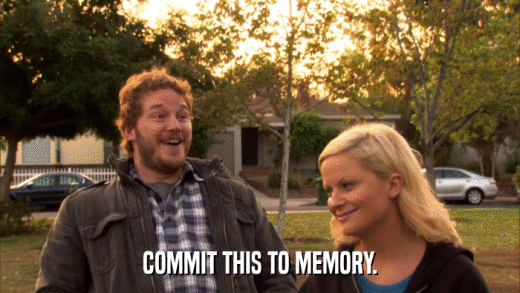 COMMIT THIS TO MEMORY.  