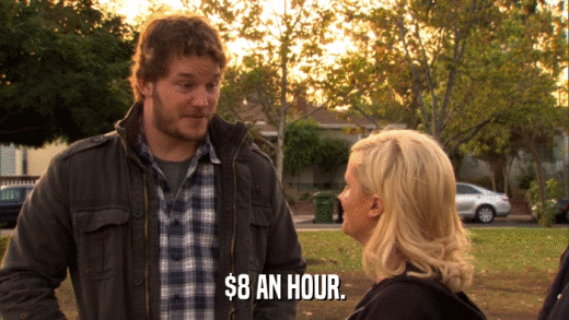 $8 AN HOUR.  