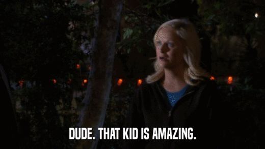 DUDE. THAT KID IS AMAZING.  