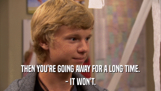 THEN YOU'RE GOING AWAY FOR A LONG TIME. - IT WON'T. 