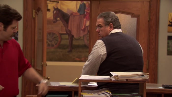 GOOD MORNING, JERRY. THAT IS A BEAUTIFUL SWEATER VEST. 