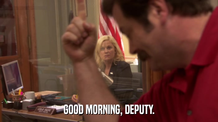 GOOD MORNING, DEPUTY.  