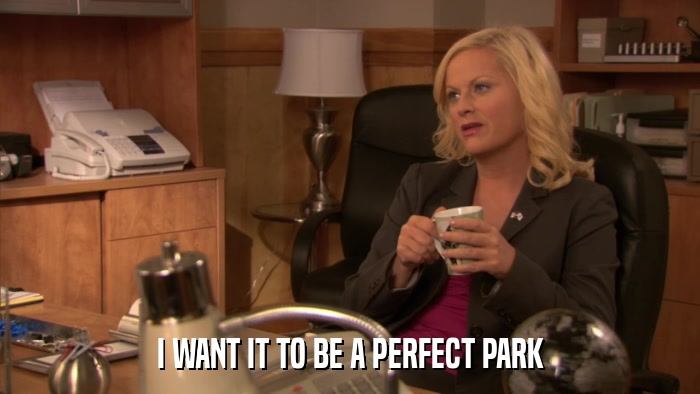 I WANT IT TO BE A PERFECT PARK  