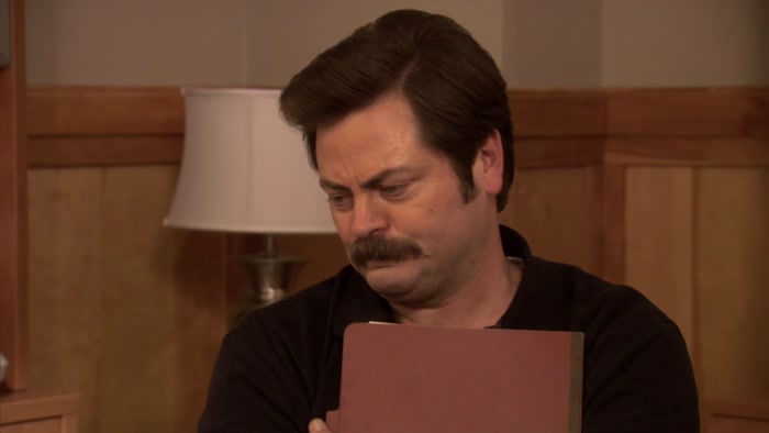 LESLIE, RON DOESN'T WANNA BREAK UP WITH ME. 