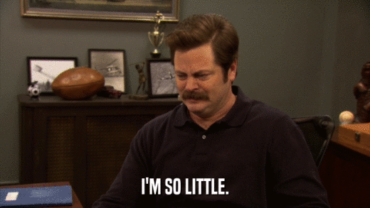 I'M SO LITTLE.  