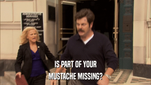 IS PART OF YOUR MUSTACHE MISSING? 