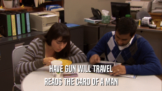 HAVE GUN WILL TRAVEL READS THE CARD OF A MAN 