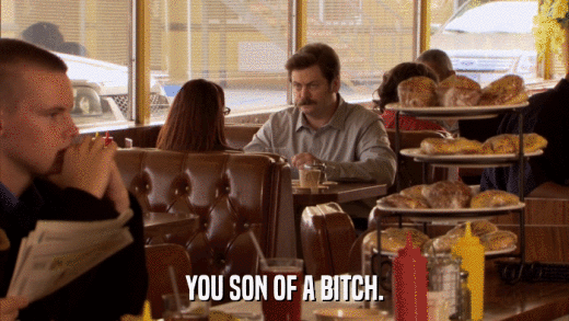 YOU SON OF A BITCH.  