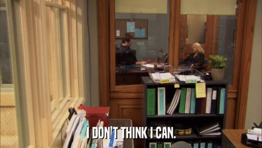 I DON'T THINK I CAN.  