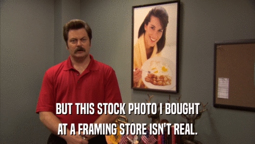 BUT THIS STOCK PHOTO I BOUGHT AT A FRAMING STORE ISN'T REAL. 