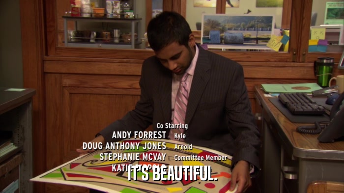 IT'S BEAUTIFUL.  