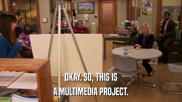 OKAY. SO, THIS IS A MULTIMEDIA PROJECT. 