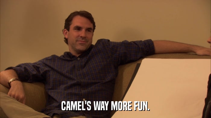 CAMEL'S WAY MORE FUN.  