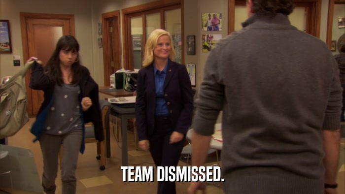 TEAM DISMISSED.  