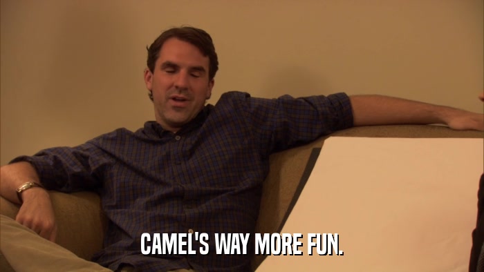 CAMEL'S WAY MORE FUN.  
