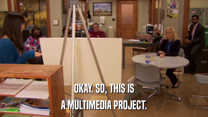 OKAY. SO, THIS IS A MULTIMEDIA PROJECT. 