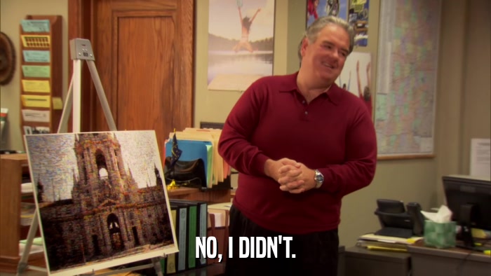NO, I DIDN'T.  