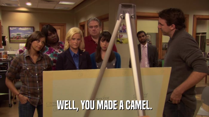 WELL, YOU MADE A CAMEL.  