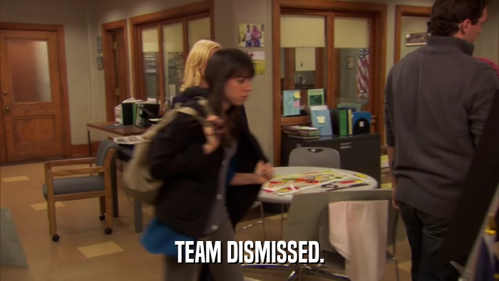 TEAM DISMISSED.  