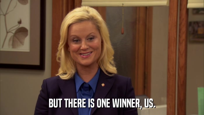 BUT THERE IS ONE WINNER, US.  