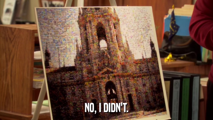 NO, I DIDN'T.  