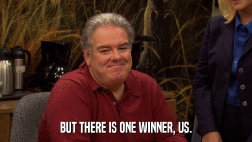 BUT THERE IS ONE WINNER, US.  