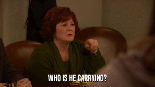 WHO IS HE CARRYING?  