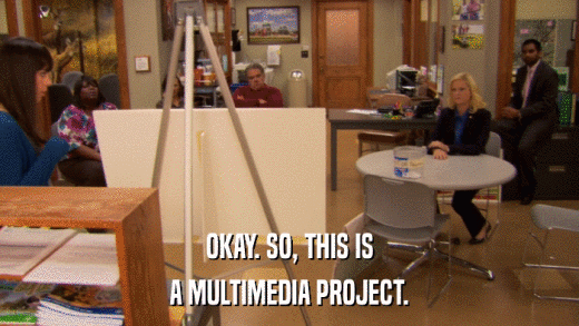 OKAY. SO, THIS IS A MULTIMEDIA PROJECT. 