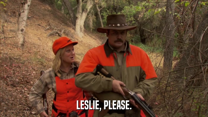 LESLIE, PLEASE.  