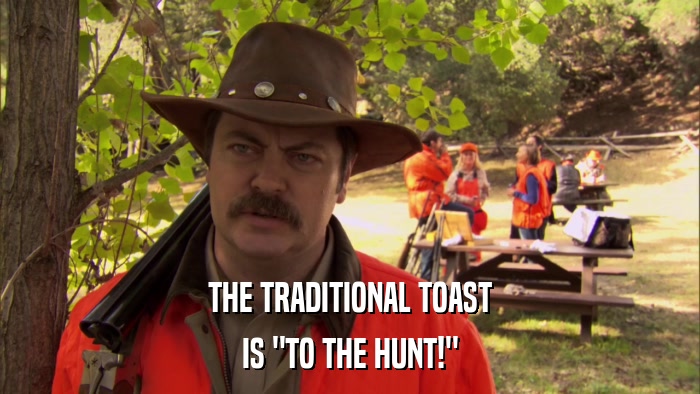 THE TRADITIONAL TOAST IS 