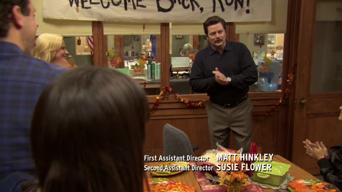 - WELCOME BACK, RON. - OH, HEY! 