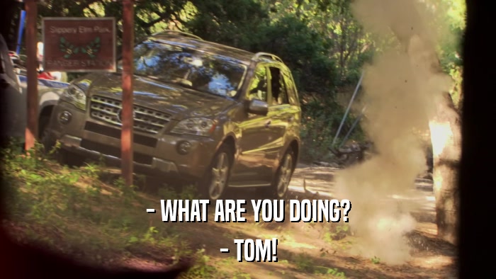 - WHAT ARE YOU DOING? - TOM! 